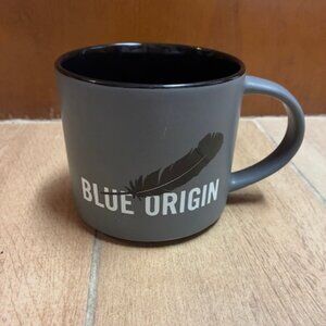 Blue Origin Brand 16oz mat gray w/ feather graphic